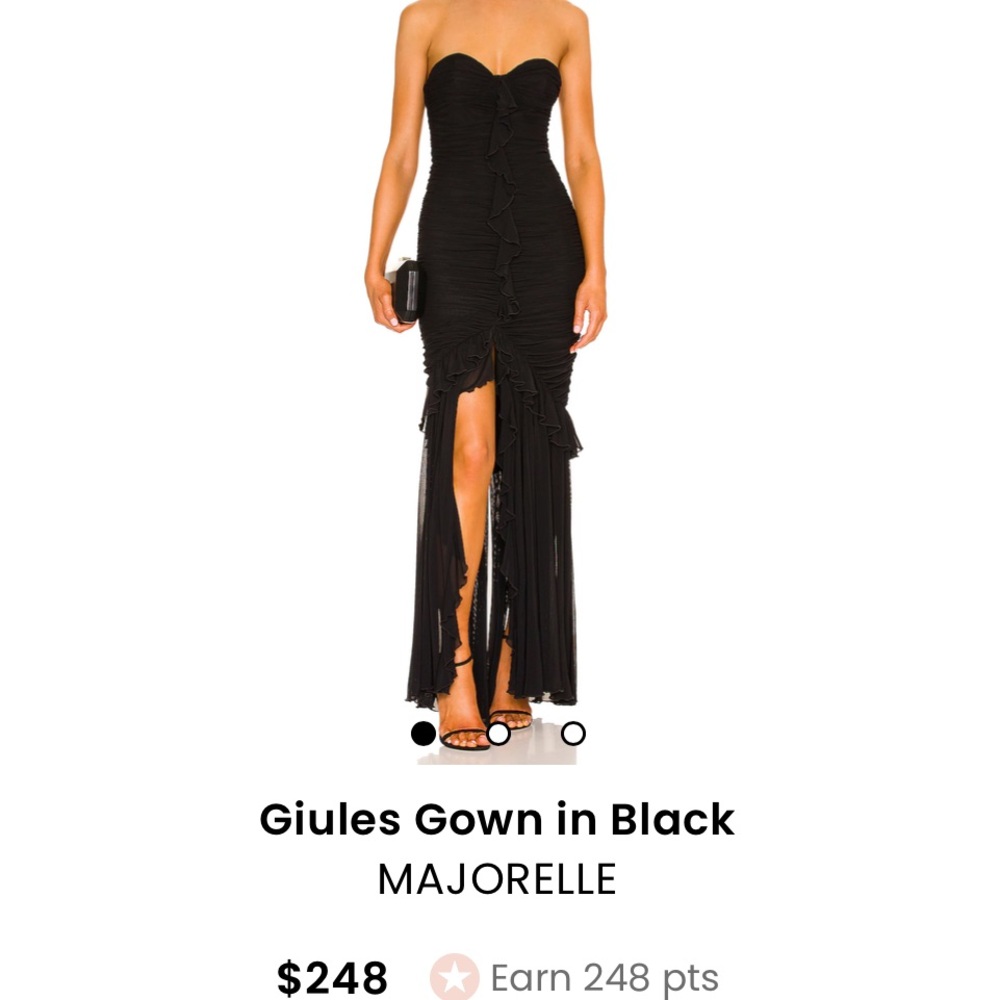 MAJORELLE Giulles gown in black worn once